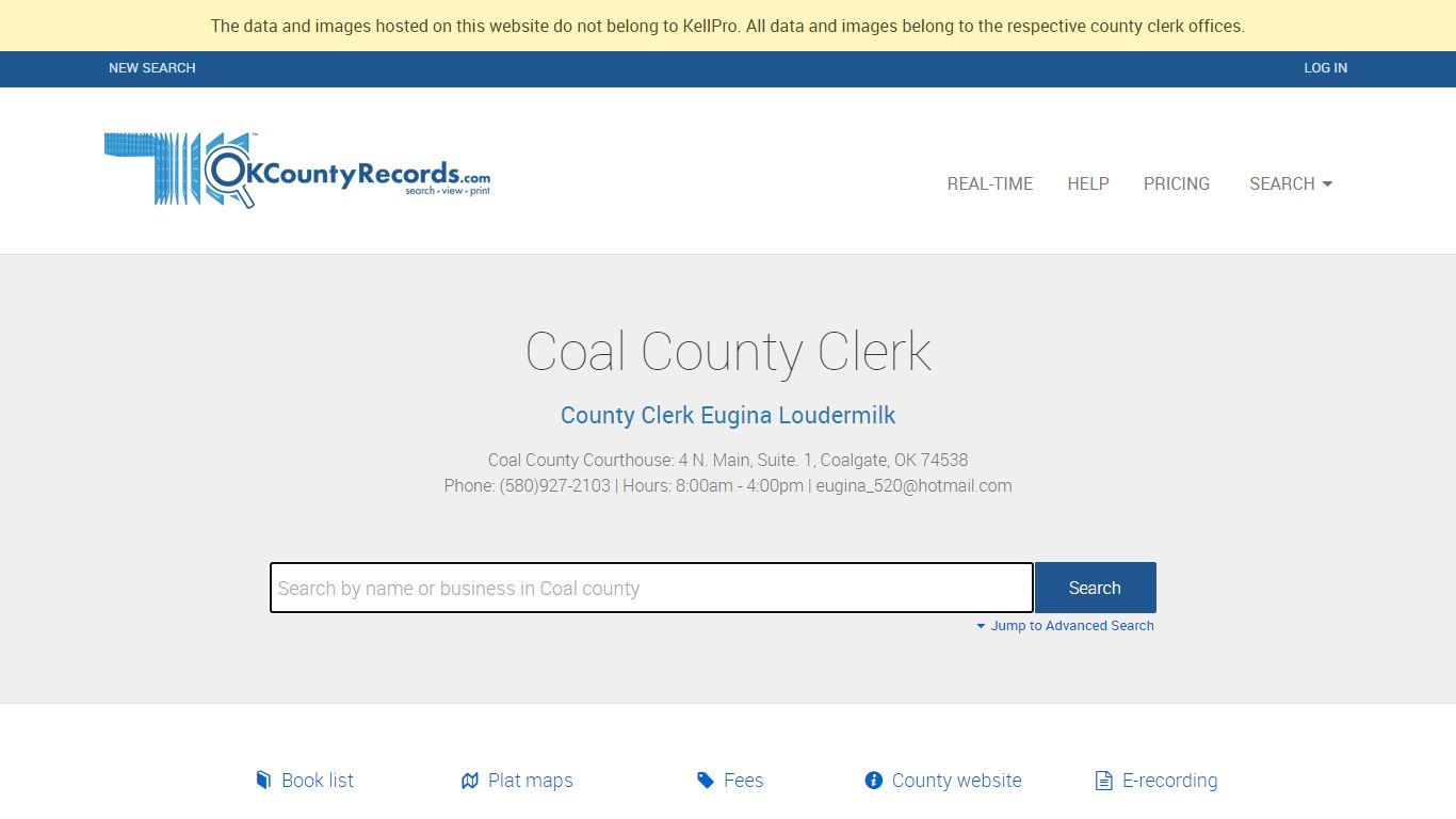 Coal County | OKCountyRecords.com | County Clerk Public ...